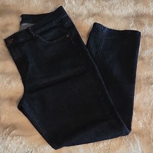 LOFT Womens Deep Indigo Straight Jeans